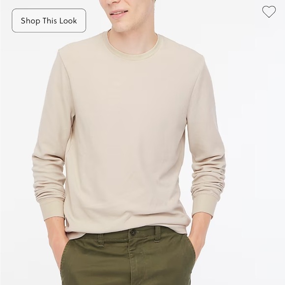 J crew paper birch Long-sleeve soft textured tee - Picture 1 of 4